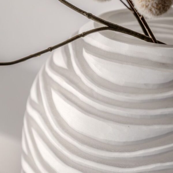 Andorra Handblown Carved Glass Vase - Image 3