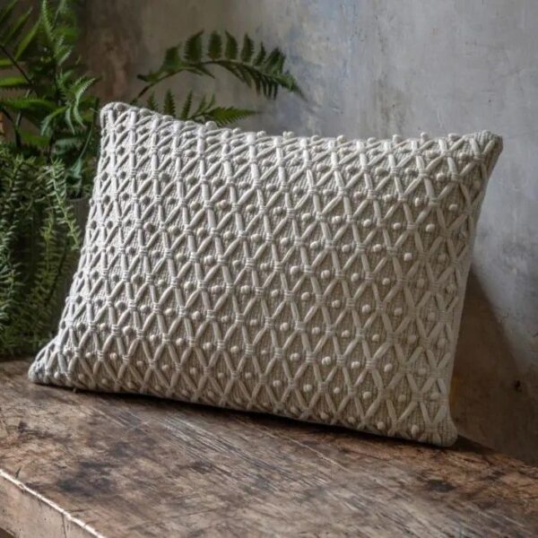 Cheslyn Woven Cushion Cream - Image 2