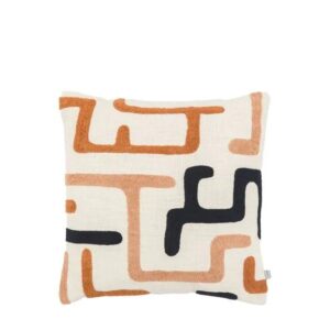 Arul Embroidered Cushion Nutmeg