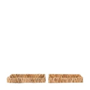 Alma Woven Rectangle Trays Natural Set of 2