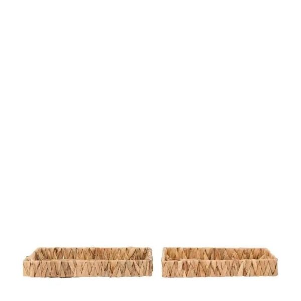 Alma Woven Rectangle Trays Natural Set of 2