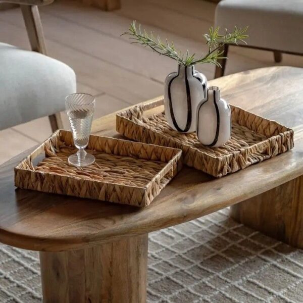 Alma Woven Rectangle Trays Natural Set of 2 - Image 2