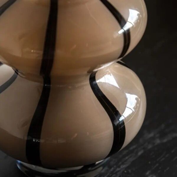 Forma Swirl Glass Vase Camel and Black - Image 4