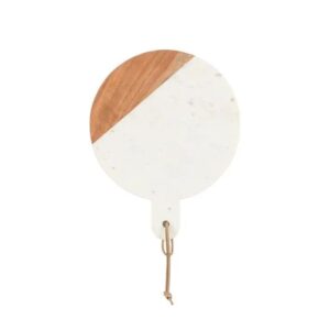Novi Round Cheese Board White Marble